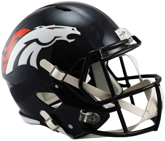 NFL Football Riddell Denver Broncos Full Size Revolution Speed Replica Helmet