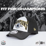 Toronto Argonauts New Era 2022 Grey Cup Champions Locker Room 9FORTY Adjustable Hat - Gray