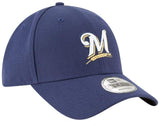Milwaukee Brewers New Era Men's League 9Forty MLB Baseball Adjustable Hat - Navy