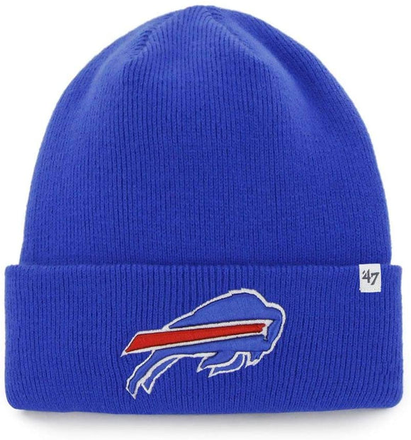 Men's Buffalo Bills NFL Football Raised Cuff Team Colour Knit Beanie Toque OSFM