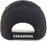 Montreal Canadiens '47 NHL MVP Black White Structured Adjustable Strap One Size Fits Most Hat Cap