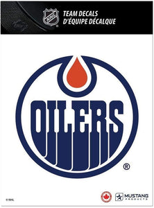 Edmonton Oilers 5" x 7" Team Logo Decal Sticker Set NHL Hockey