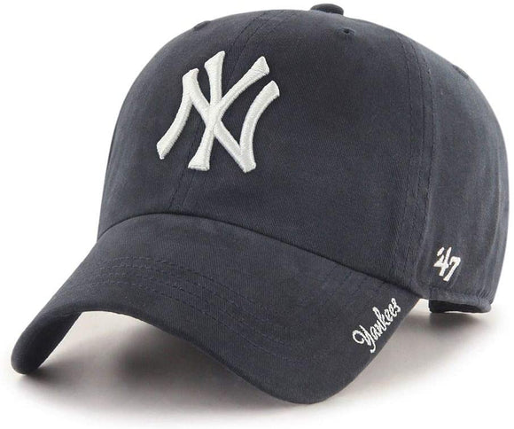 New York Yankees Women's Miata Clean Up Black Hat Cap - Size One Size/Adjustable