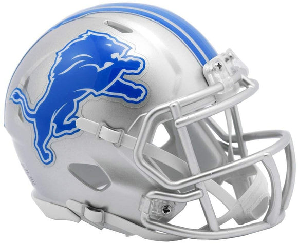 NFL Football Riddell Detroit Lions Mini Revolution Speed Replica Helmet