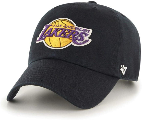 Men's Los Angeles Lakers '47 Clean Up Black Hat Cap NBA Basketball Adjustable Strap