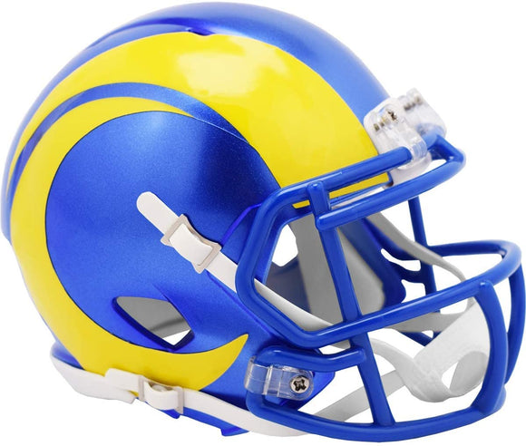 NFL Football Riddell Los Angeles Rams Mini Revolution Speed Replica Helmet