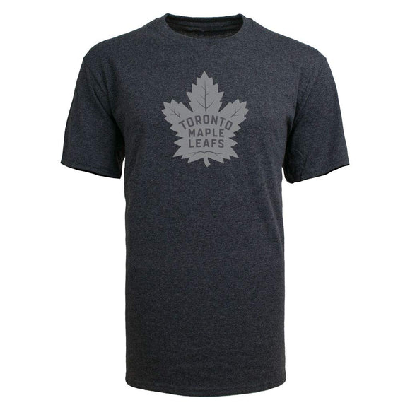 Men's Toronto Maple Leafs NHL Hockey '47 Brand Carbon Dark Heather T-Shirt - Bleacher Bum Collectibles, Toronto Blue Jays, NHL , MLB, Toronto Maple Leafs, Hat, Cap, Jersey, Hoodie, T Shirt, NFL, NBA, Toronto Raptors