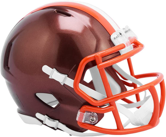 NFL Football Riddell Cleveland Browns Alternate Flash Mini Revolution Speed Replica Helmet