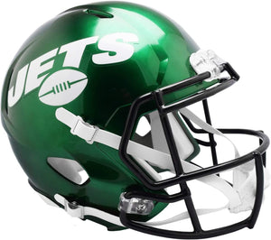 NFL Football Riddell New York Jets Full Size Revolution Speed Replica Helmet