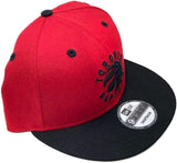 Men's Toronto Raptors NBA Basketball New Era 9Fifty Black on Red Word Mark Snapback Hat Cap