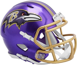 NFL Football Riddell Baltimore Ravens Alternate Flash Mini Revolution Speed Replica Helmet
