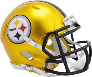 NFL Football Riddell Pittsburgh Steelers Alternate Flash Mini Revolution Speed Replica Helmet