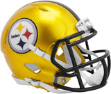 NFL Football Riddell Pittsburgh Steelers Alternate Flash Mini Revolution Speed Replica Helmet