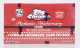 2021 Topps Chrome Platinum Anniversary Baseball Hobby Box 24 packs per box, 4 cards per pack