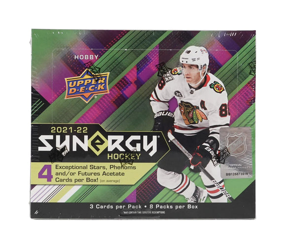 2021/22 Upper Deck Synergy Hockey Hobby Box 8 Packs Per Box, 3 Cards Per Pack