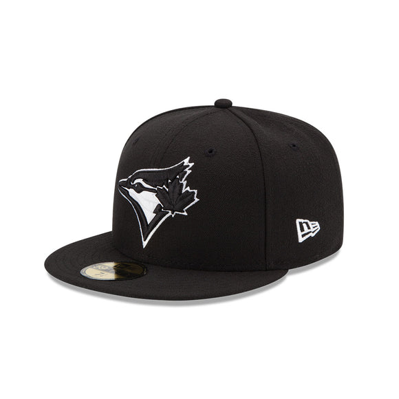 Men's New Era Toronto Blue Jays Blackout 59Fifty Fitted Hat Black