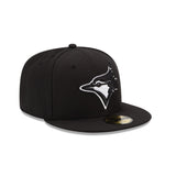 Men's Toronto Blue Jays New Era Black & White MLB Baseball 59FIFTY Fitted Hat
