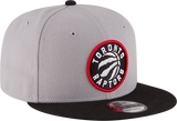 Men's Toronto Raptors NBA Basketball New Era Two Tone Grey Black 9FIFTY Snapback Hat