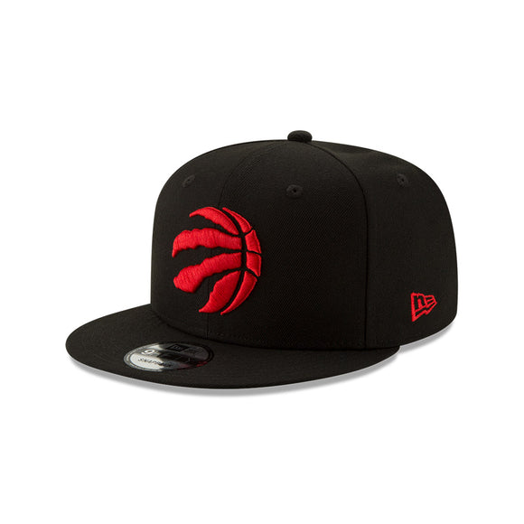 Men's Toronto Raptors NBA Basketball New Era Black Cap Red Logo 9FIFTY Snapback Hat