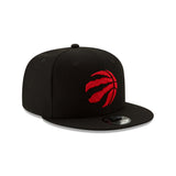 Men's Toronto Raptors NBA Basketball New Era Black Cap Red Logo 9FIFTY Snapback Hat