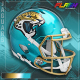 NFL Football Riddell Jacksonville Jaguars Alternate Flash Mini Revolution Speed Replica Helmet