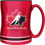 Team Canada Hockey Primary Logo Red White NHL Hockey 14oz Sculpted C-Handle Mug