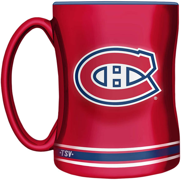 Montreal Canadiens Primary Logo Blue Red NHL Hockey 14oz Sculpted C-Handle Mug