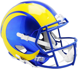 NFL Football Riddell Los Angeles Rams Full Size Revolution Speed Replica Helmet