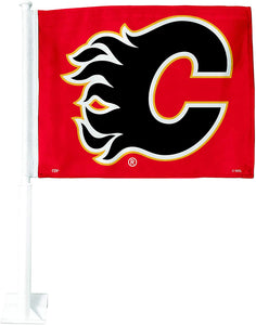 Calgary Flames NHL Hockey 11.5" x 15" Double Sided Car Window Flag