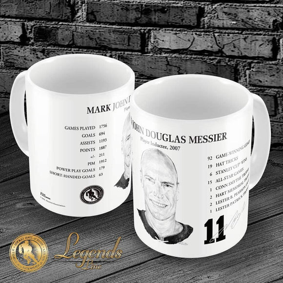 2007 Mark Messier NHL Legend Hockey Hall of Fame Career Stats 15oz Ceramic Mug