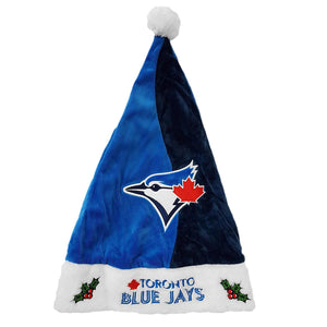 Toronto Blue Jays MLB Baseball Christmas Stitched Colorblock Santa Pom Hat - Bleacher Bum Collectibles, Toronto Blue Jays, NHL , MLB, Toronto Maple Leafs, Hat, Cap, Jersey, Hoodie, T Shirt, NFL, NBA, Toronto Raptors