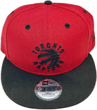 Men's Toronto Raptors NBA Basketball New Era 9Fifty Black on Red Word Mark Snapback Hat Cap