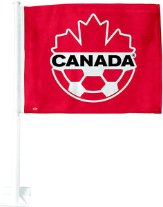 Team Canada International Soccer 11.5" x 15" Double Sided Sided Car Truck Window Flag