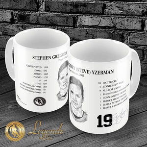 2009 Steve Yzerman NHL Legend Hockey Hall of Fame Career Stats 15oz Ceramic Mug