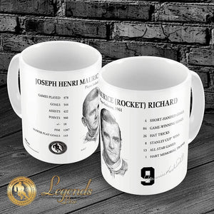 1961 Maurice Rocket Richard NHL Legend Hockey Hall of Fame Career Stats 15oz Ceramic Mug