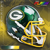 NFL Football Riddell Green Bay Packers Alternate Flash Mini Revolution Speed Replica Helmet