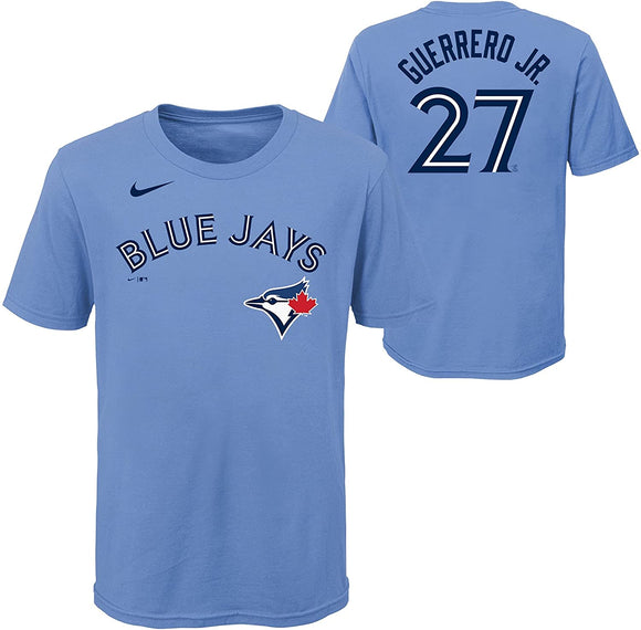 Toronto Blue Jays Vladimir Guerrero Jr. Nike Powder Blue Player Name & Number Child T-Shirt