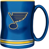 St Louis Blues Primary Logo Blue Yellow NHL Hockey 14oz Sculpted C-Handle Mug