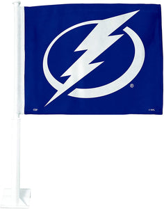 Tampa Bay Lightning NHL Hockey 11.5" x 15" Double Sided Car Window Flag