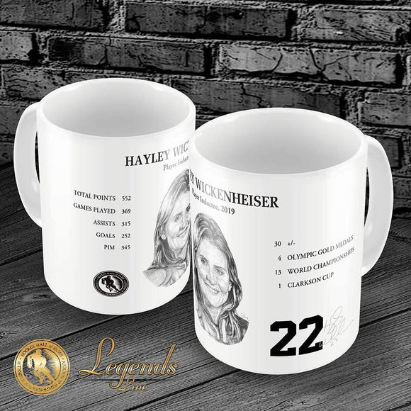 2019 Hayley Wickenheiser NHL Legend Hockey Hall of Fame Career Stats 15oz Ceramic Mug