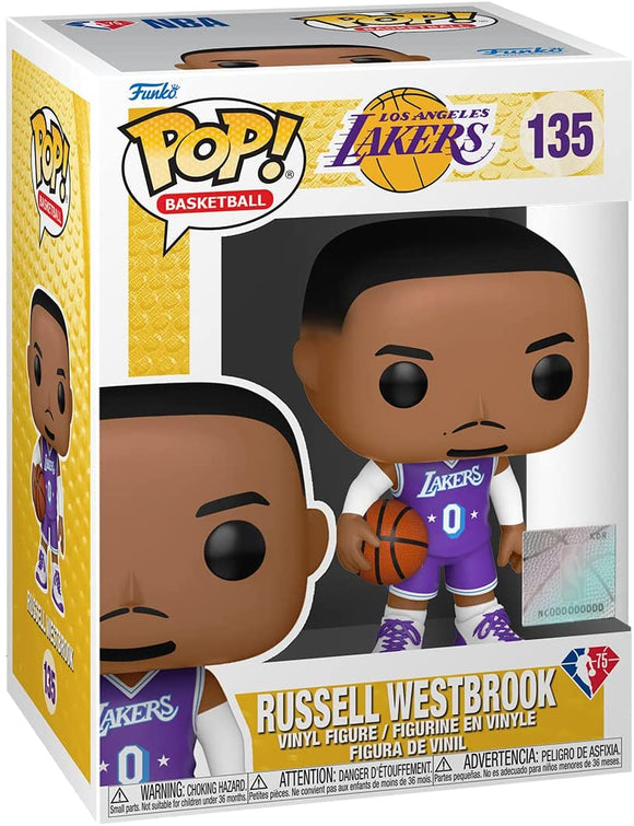 NBA Russell Westbrook City Edition 2021 Los Angeles Lakers Basketball #135 Pop! Vinyl Action Figure
