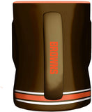 Cleveland Browns Primary Logo Orange Brown NFL Football 14oz Sculpted C-Handle Mug
