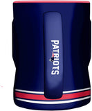 New England Patriots Primary Logo Navy Red NFL Football 14oz Sculpted C-Handle Mug