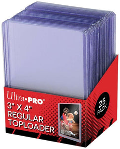 Ultra Pro 3" x 4" Clear Regular Top Loaders 1 Pack of 25 For All Sports Card Collecting