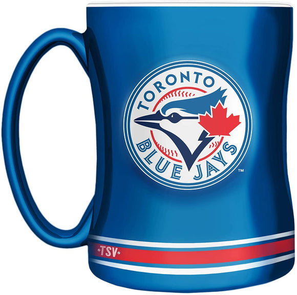 Toronto Blue Jays Primary Logo Blue White MLB Baseball 14oz Sculpted C-Handle Mug