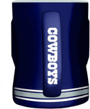 Dallas Cowboys Primary Logo Navy Grey NFL Football 14oz Sculpted C-Handle Mug