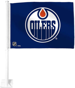 Edmonton Oilers NHL Hockey 11.5" x 15" Double Sided Car Window Flag