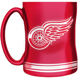 Detroit Red Wings Primary Logo Red White NHL Hockey 14oz Sculpted C-Handle Mug