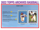 2022 Topps Archives Baseball Hobby Box 24 Packs Per Box, 8 Cards Per Pack