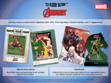 2022 Upper Deck Marvel Fleer Ultra Avengers Hobby Box 12 packs per box, 6 cards per pack